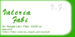 valeria fabi business card